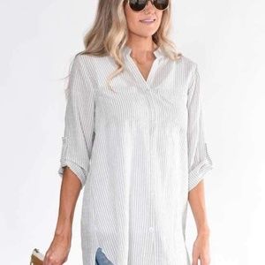 Pinstripe Utility Top